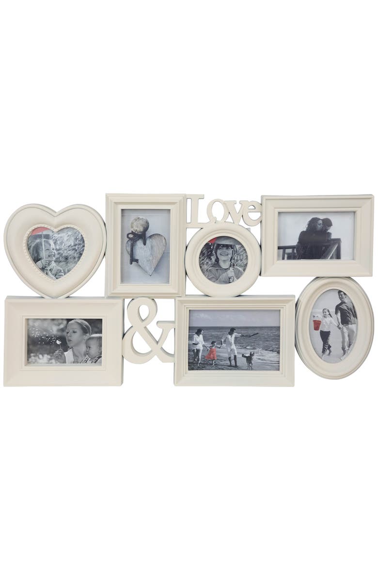 Northlight Multi-Sized "Love" Collage Picture Wall Frame - 26.5" - White, Main, color, White