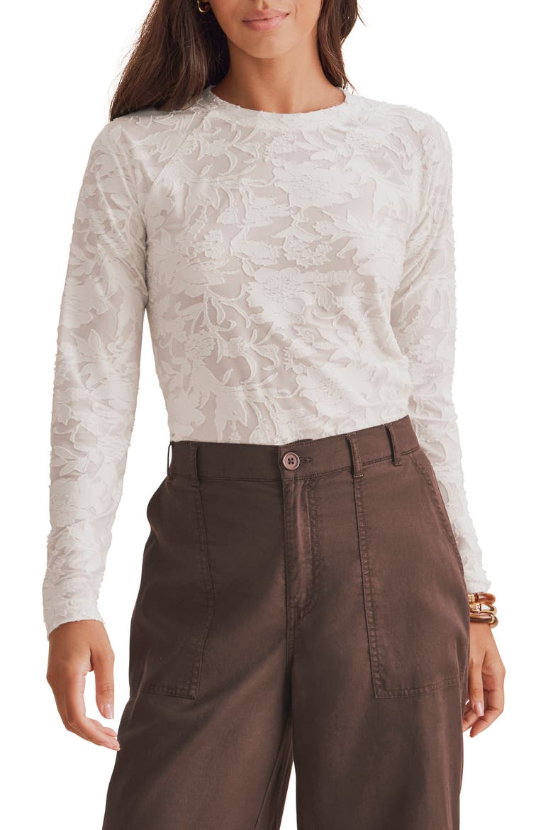 Cecelia Floral Long Sleeve Top, Main, color, SHELL PINK