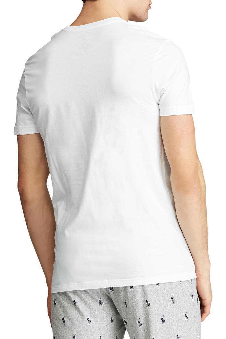 5-Pack Relaxed Fit Logo Embroidered Crewneck Undershirts, Alternate, color, WHITE/WHITE