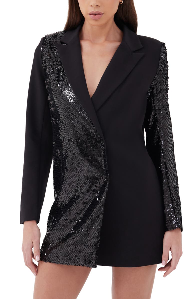 4th & Reckless Matelda Sequin Blazer Minidress, Main, color, 