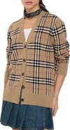 Burberry Check Cotton Wool Cardigan