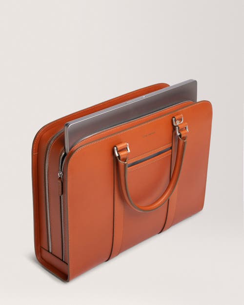 Carl Friedrik Palissy Double Briefcase In Cognac