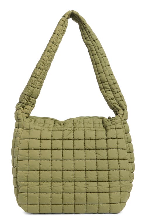 Urban Expressions Handbags Square Quilt Nylon Hobo Bag In Green