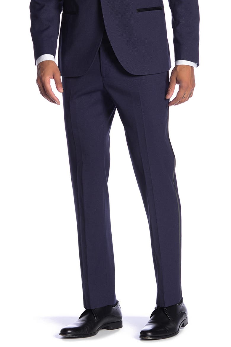 Essex Purple Slim Fit Tuxedo Pants - 30-34" Inseam, Main, color, PURPLE