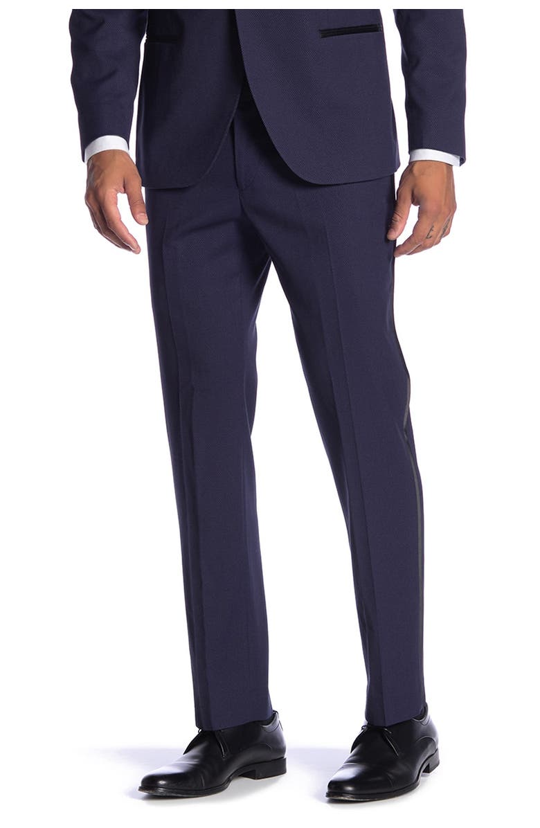 SAVILE ROW CO Essex Purple Slim Fit Tuxedo Pants - 30-34" Inseam, Main, color, Purple