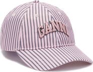Ganni Logo Embroidered Recycled Nylon Baseball Cap