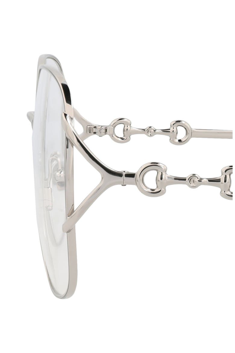 GG1019O 57mm Square Optical Glasses, Alternate, color, SILVER SILVER TRANSPARENT