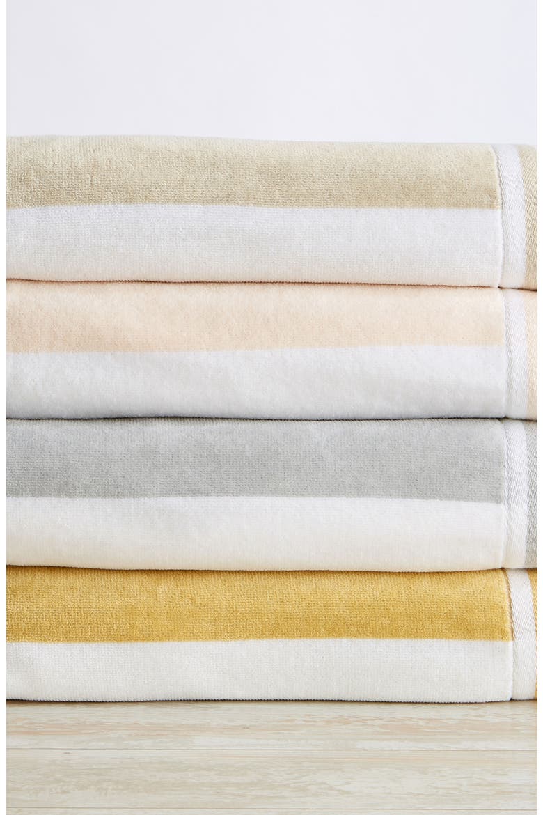 4-Pack Oversize Stripe Beach Towels, Alternate, color, LINEN