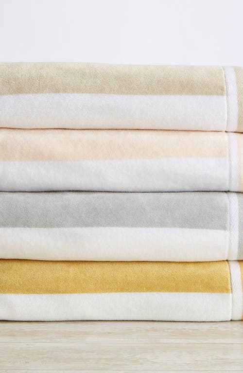 Woven & Weft 4-pack Oversize Stripe Beach Towels In Sand