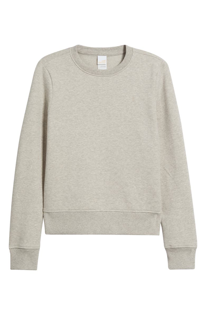 Lole Icon Crewneck Sweatshirt, Alternate, color, Pebble Heather