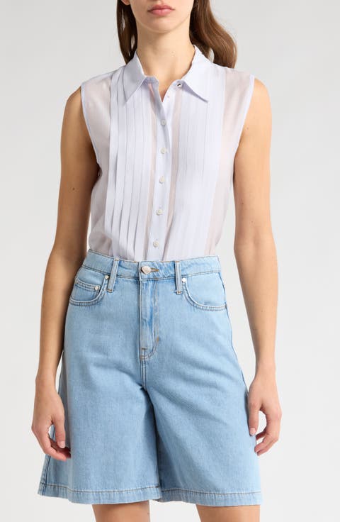 Jane Pintuck Sleeveless Shirt