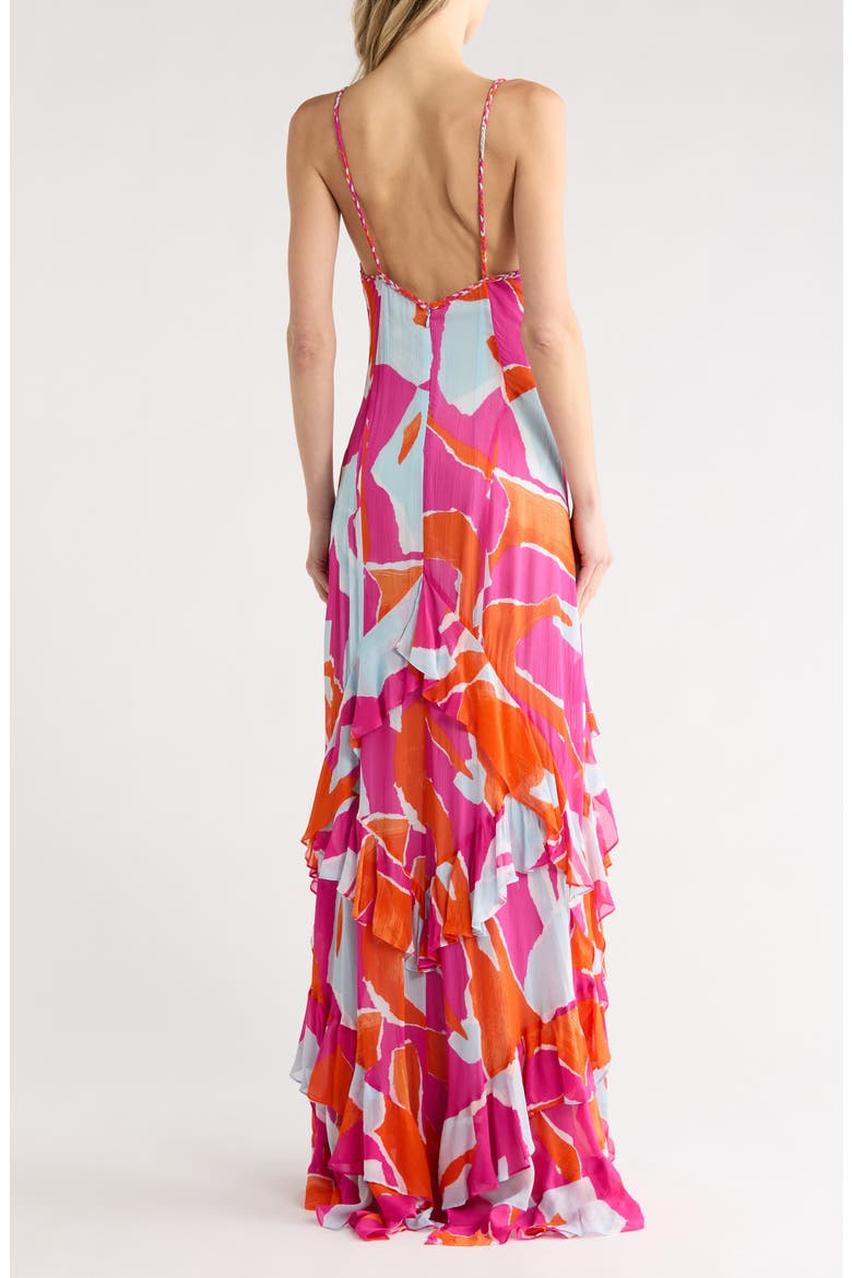 Stella Ruffle Maxi Dress, Alternate, color, ISLAND CAMO LARGE PINK