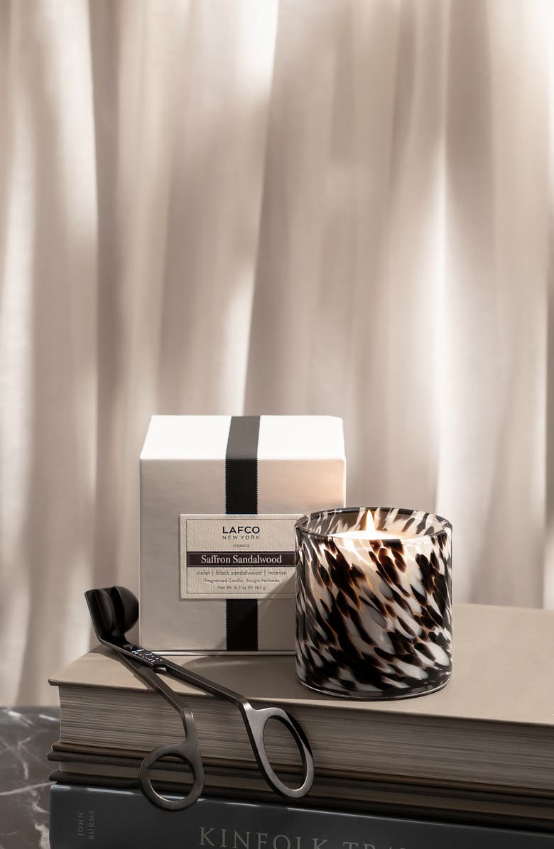 Lafco Saffron Sandalwood Classic Candle, Alternate, color, Black