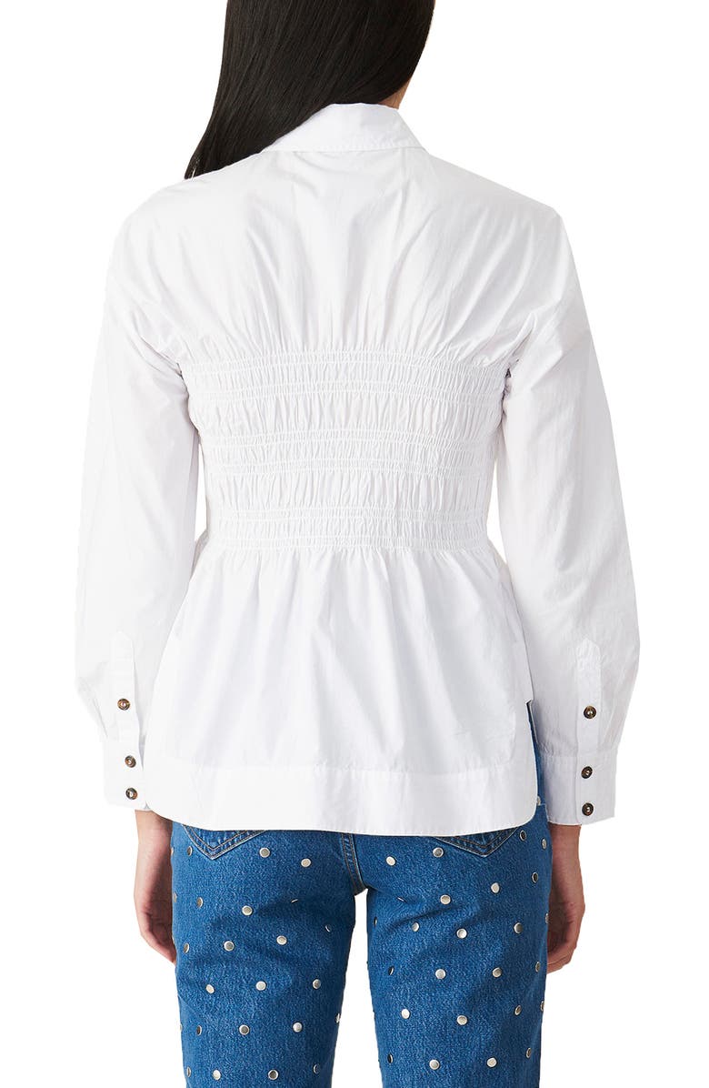 Ganni Organic Cotton Poplin Shirt, Alternate, color, 