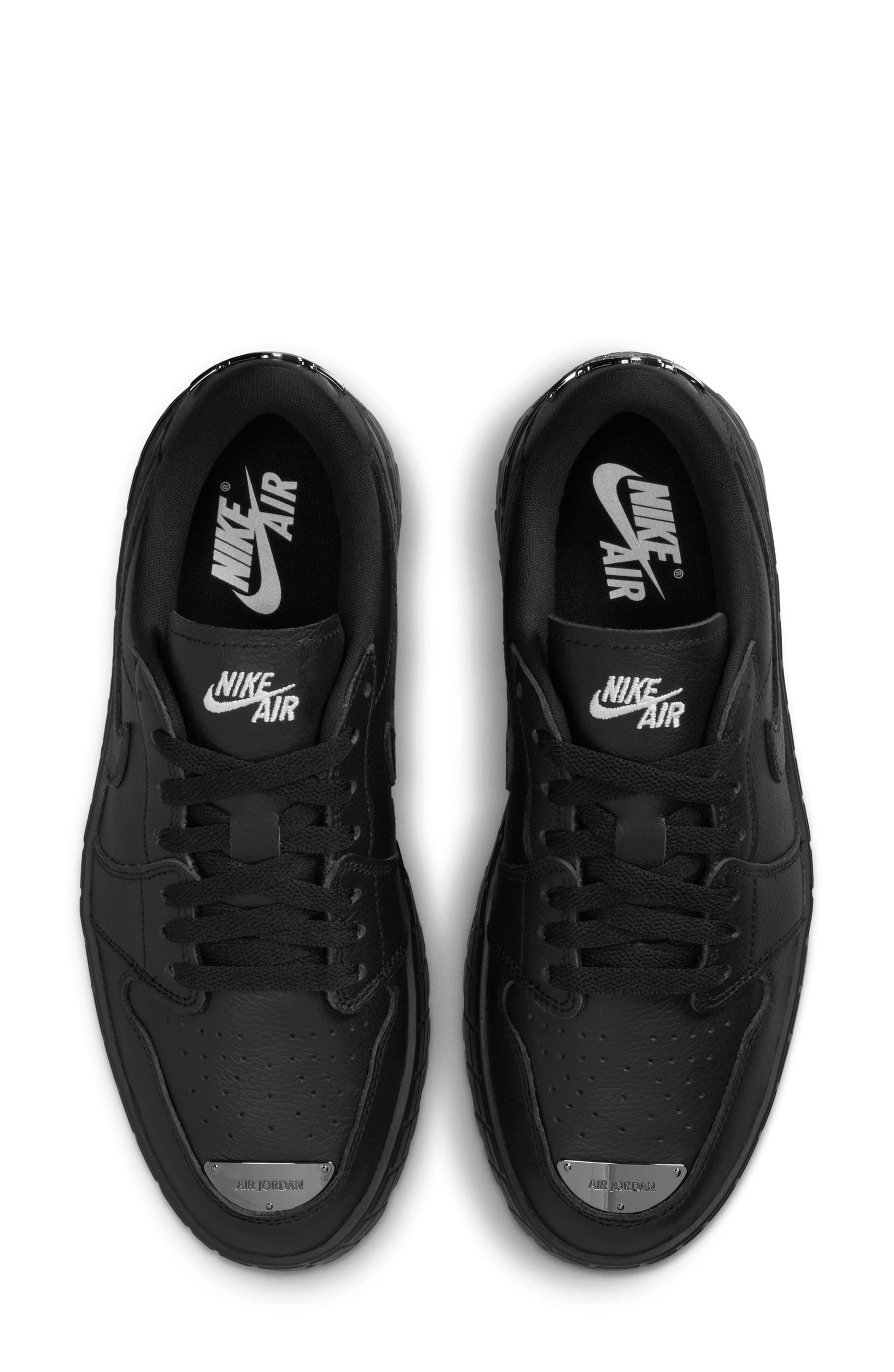 Jordan Air Jordan 1 Brooklyn Platform Sneaker, Alternate, color, 001 Black/Mtlblk