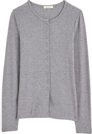 Madewell Textural Cutaway Crewneck Cardigan