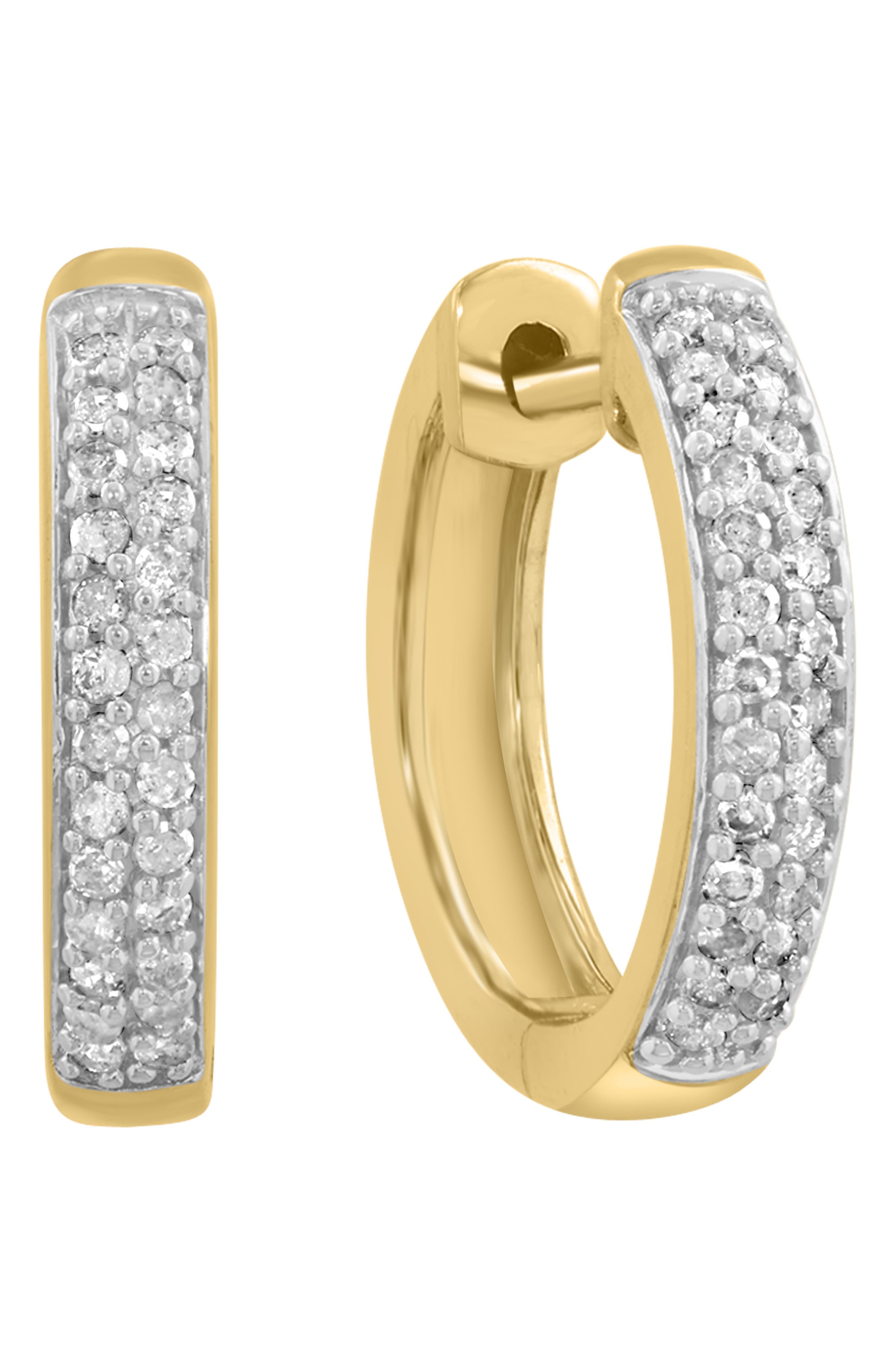Diamond Hoop Earrings