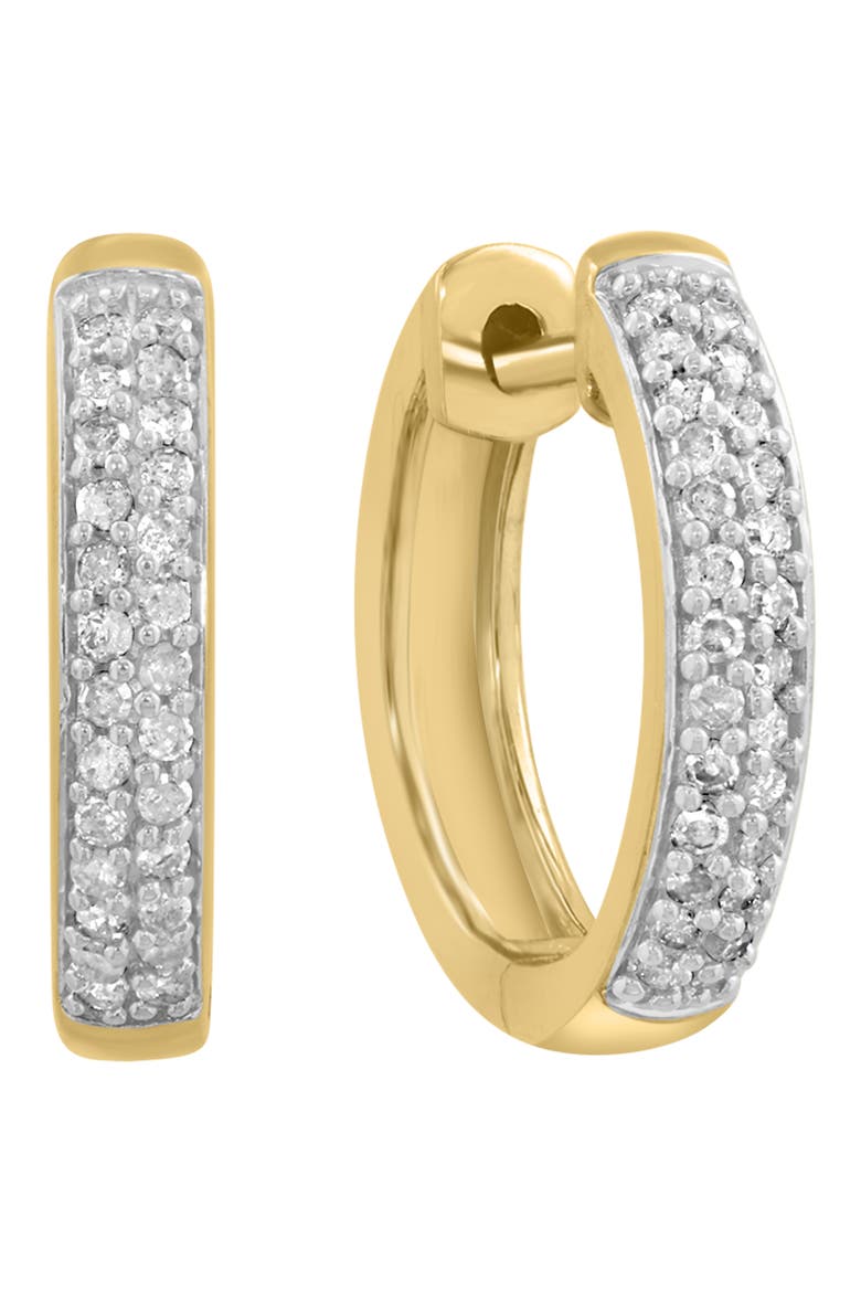 Diamond Hoop Earrings, Main, color, GOLD