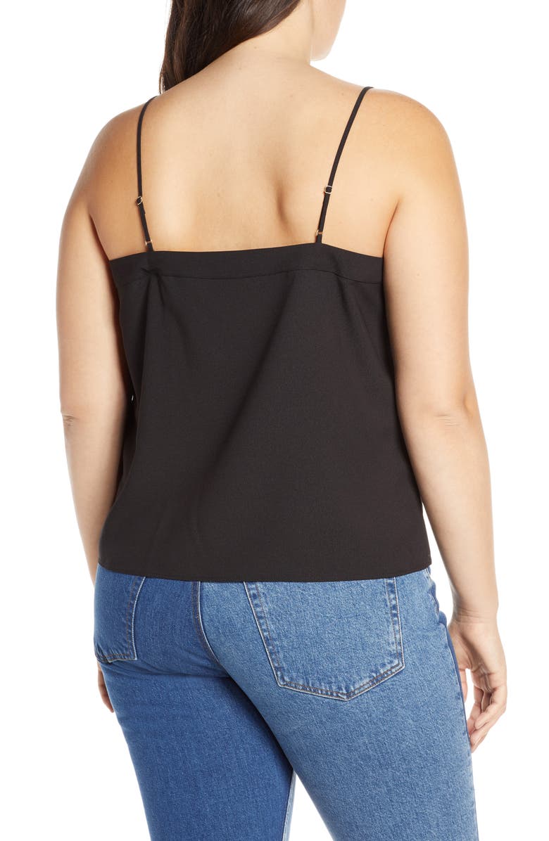 Topshop V-Neck Inset Camisole Top, Alternate, color, 