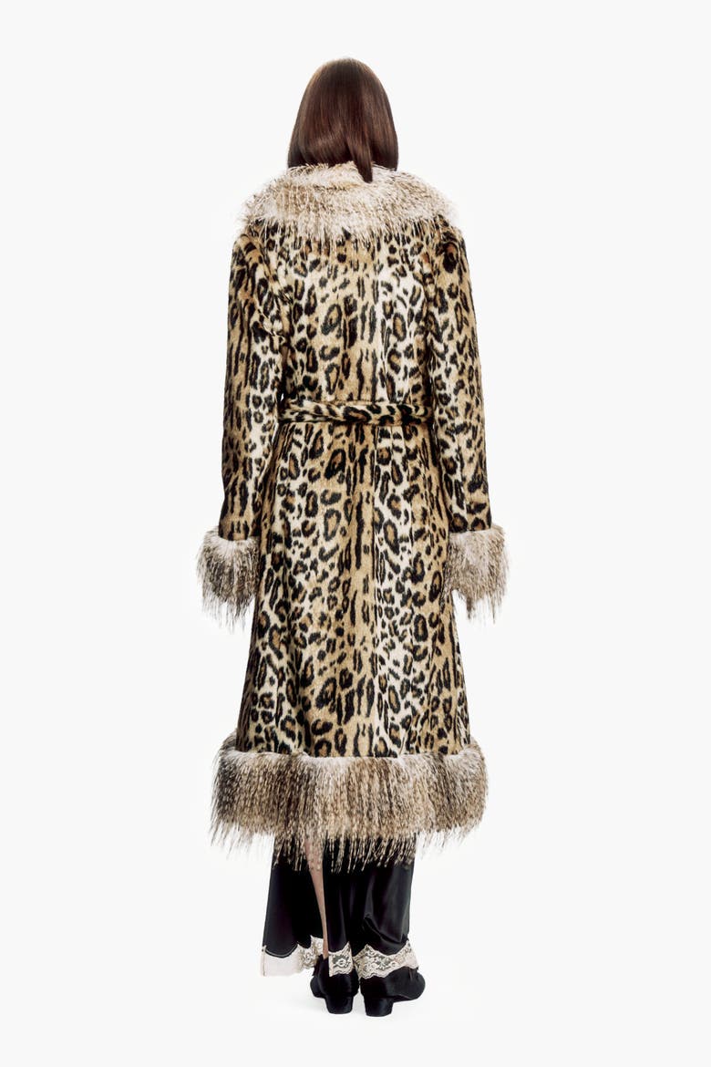 Leopard Faux Fur Belted, Alternate, color, HONEY MULTI