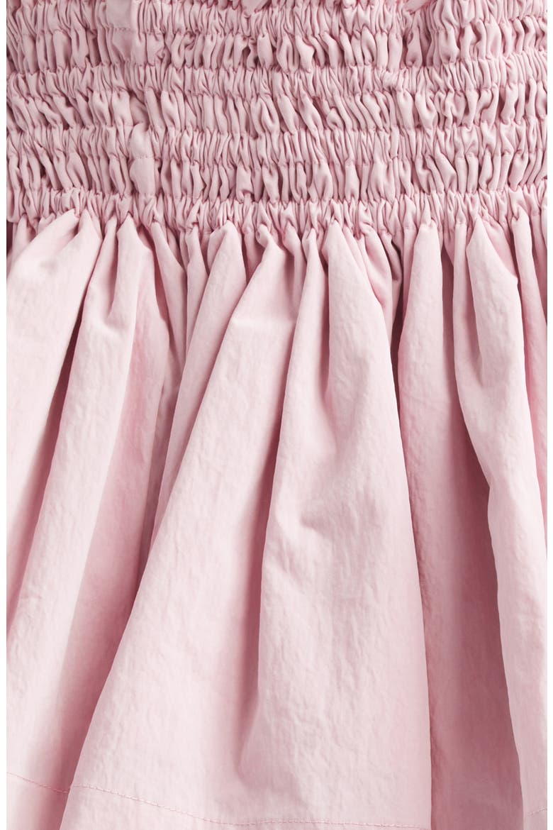 Track Shirred Miniskirt, Alternate, color, PINK