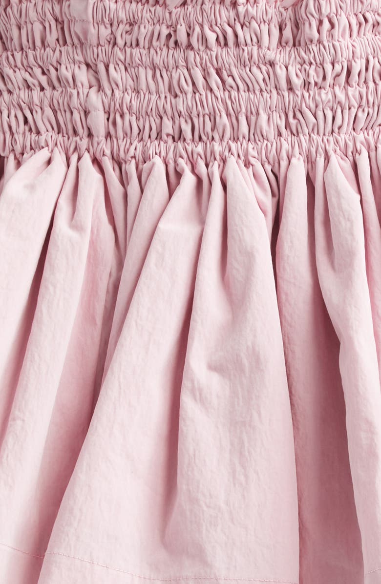 Paolina Russo Track Shirred Miniskirt, Alternate, color, Pink