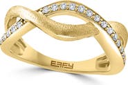 EFFY Diamond Trim Twist Band Ring - 0.18 ctw.