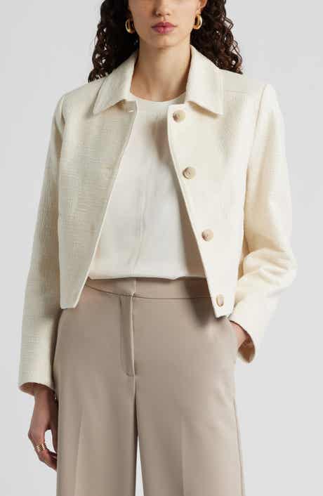 Textured Button Front Jacket