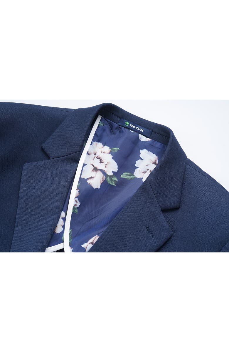 TOM BAINE Notch Collar Two Button 4-Way Stretch Jacket, Alternate, color, Navy