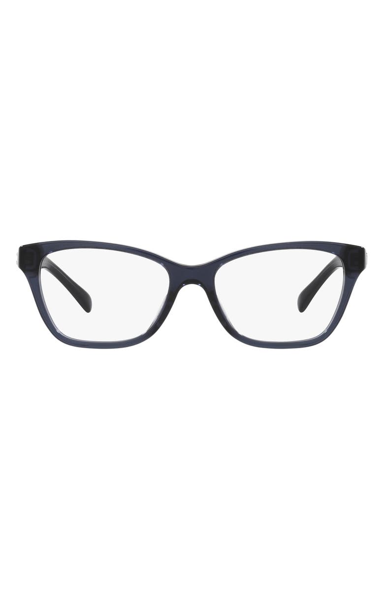 COACH 52mm Butterfly Glasses, Main, color, Black