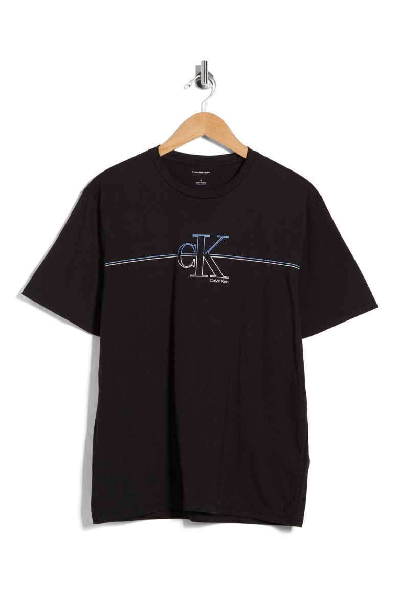Logo Line Graphic T-Shirt, Alternate, color, BLACK