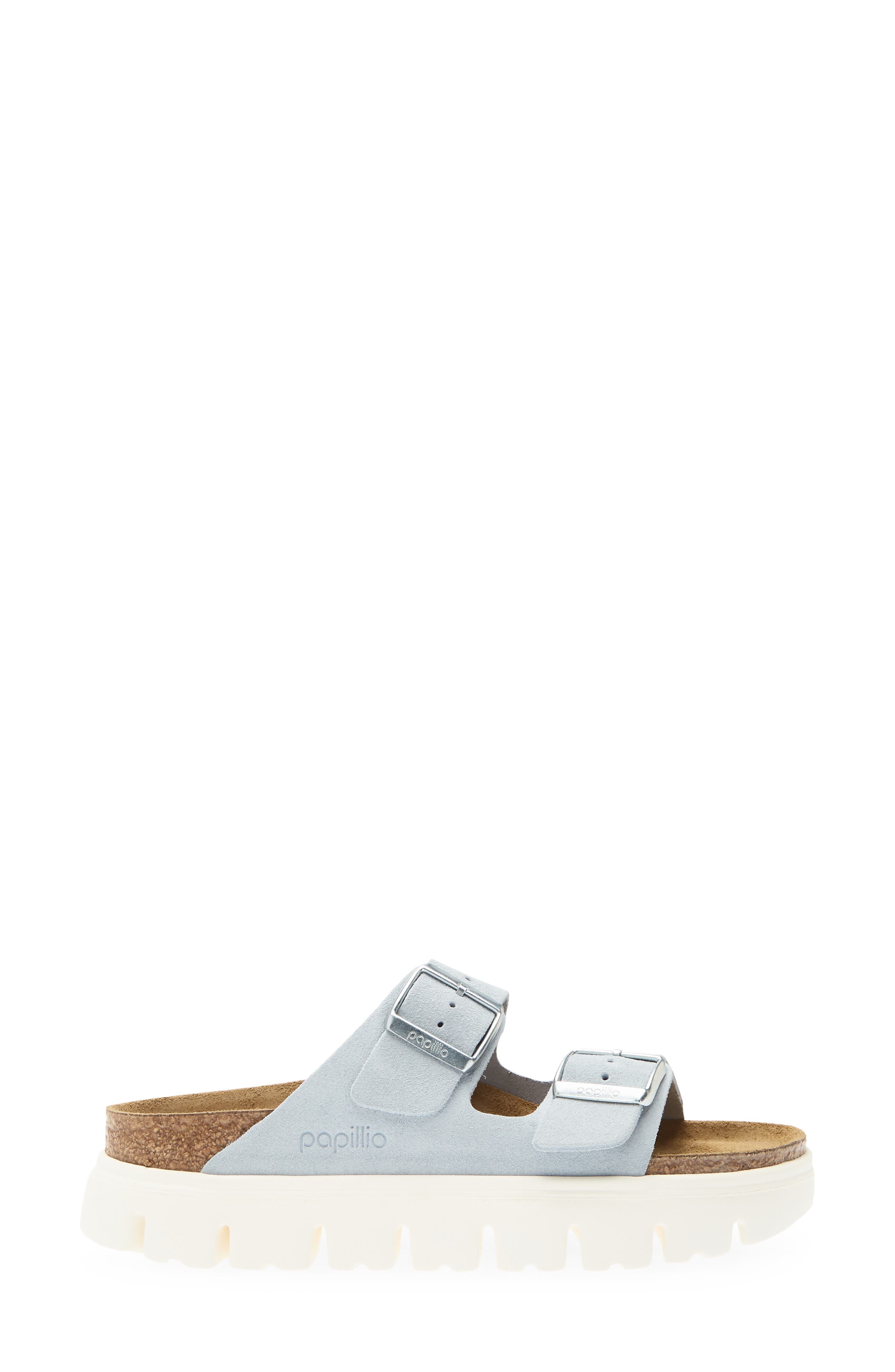 Airzona Chunky Suede Slide Sandal, Alternate, color, BABY BLUE