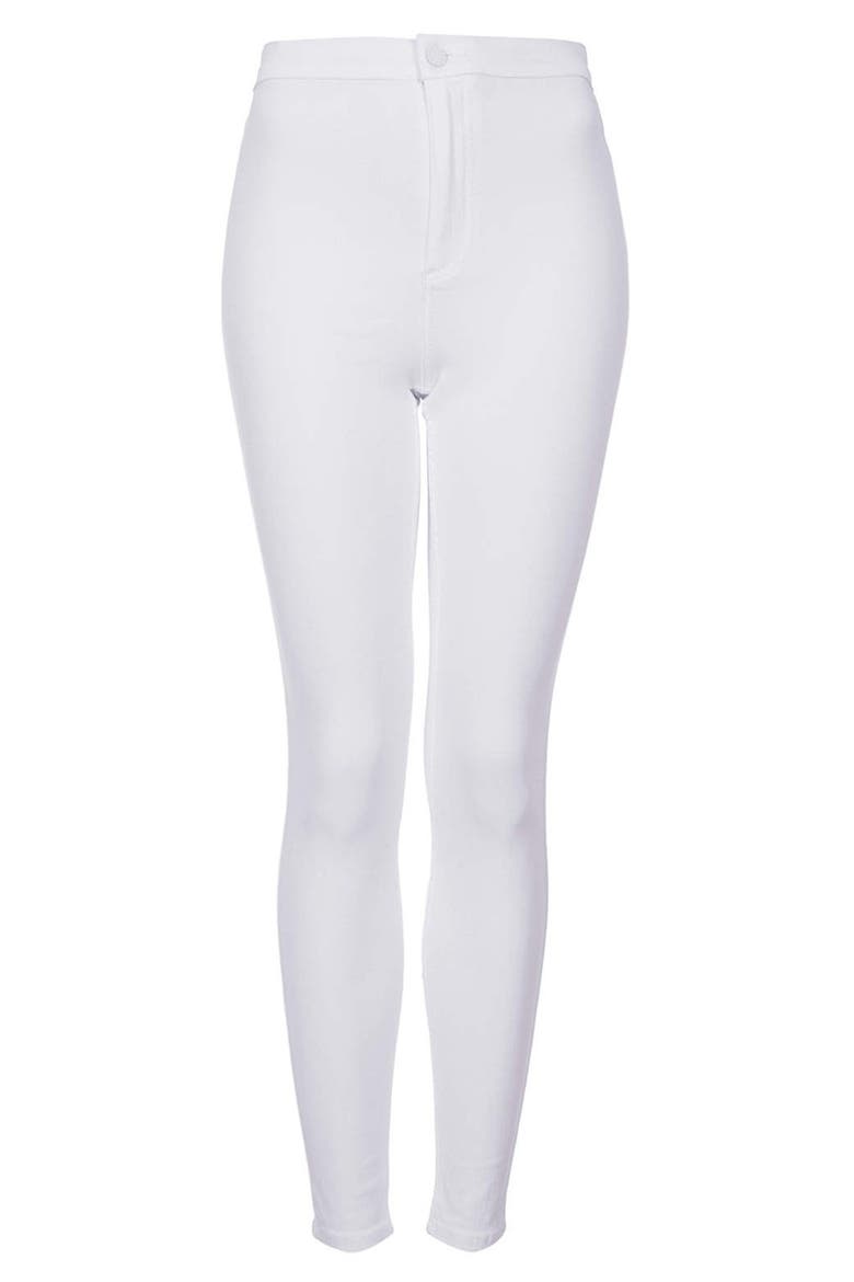 Moto 'Joni' High Rise Skinny Jeans, Alternate, color, WHITE
