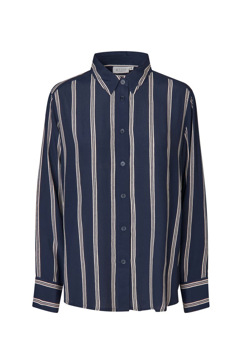 MaIrvela Striped Shirt, Alternate, color, Navy Blazer