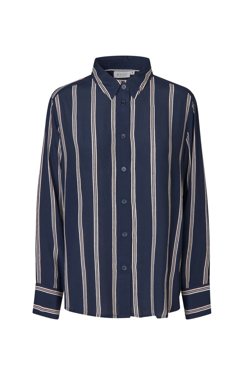 Masai Copenhagen MaIrvela Striped Shirt, Alternate, color, Navy Blazer