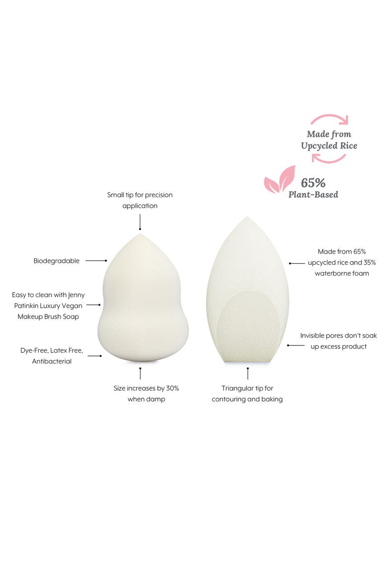 Puare Luxury Makeup Sponge Duo, Alternate, color, WHITE