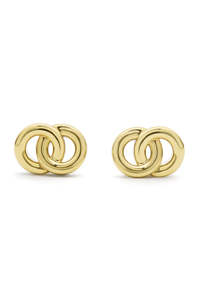Interlocking Circle Stud Earrings, Alternate, color, TWO-TONE