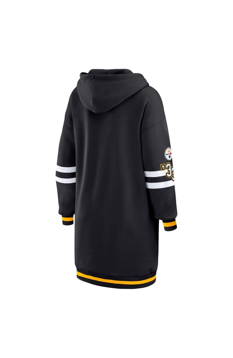 WEAR by Erin Andrews Women's WEAR by Erin Andrews Black Pittsburgh Steelers Hoodie Dress, Alternate, color, Black