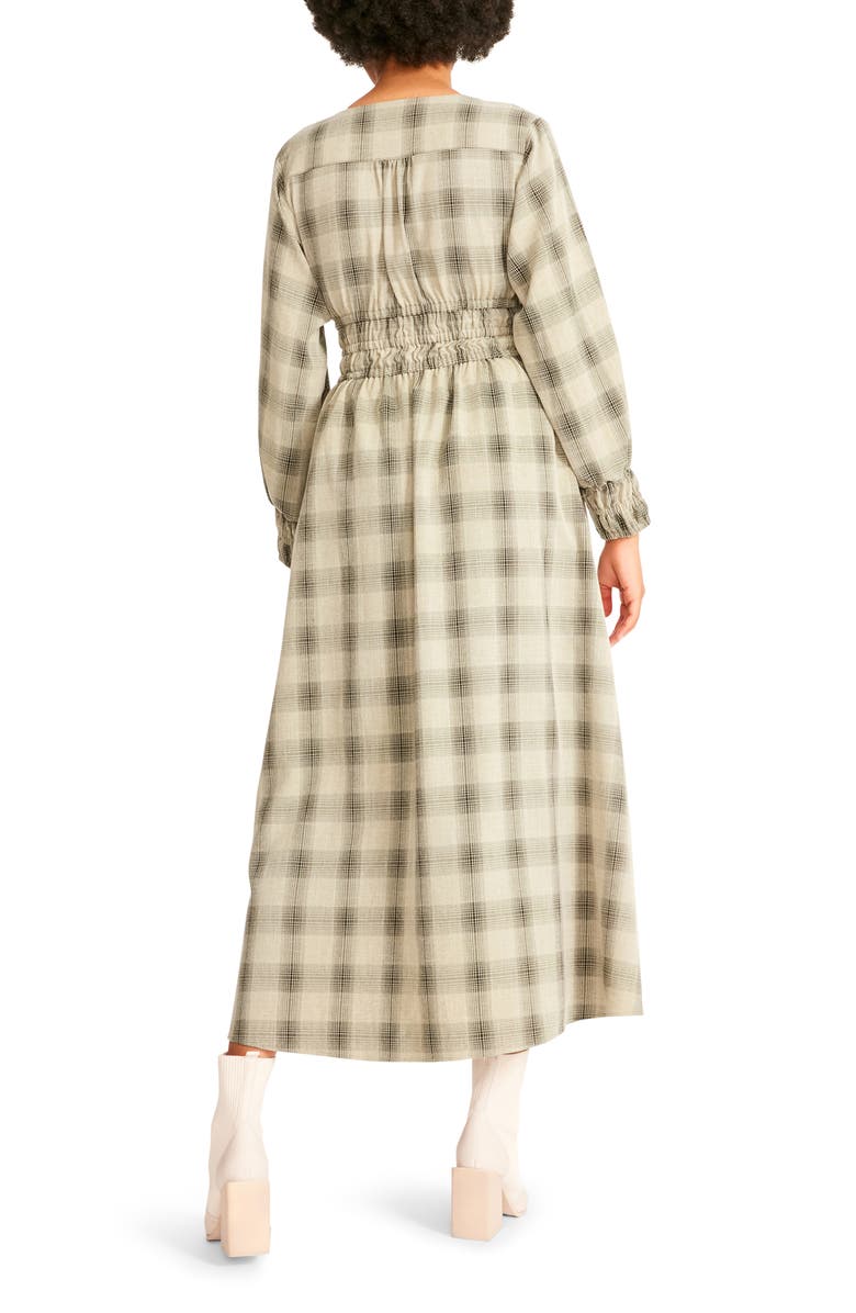 BB Dakota by Steve Madden Long Live Plaid Long Sleeve Midi Dress, Alternate, color,
