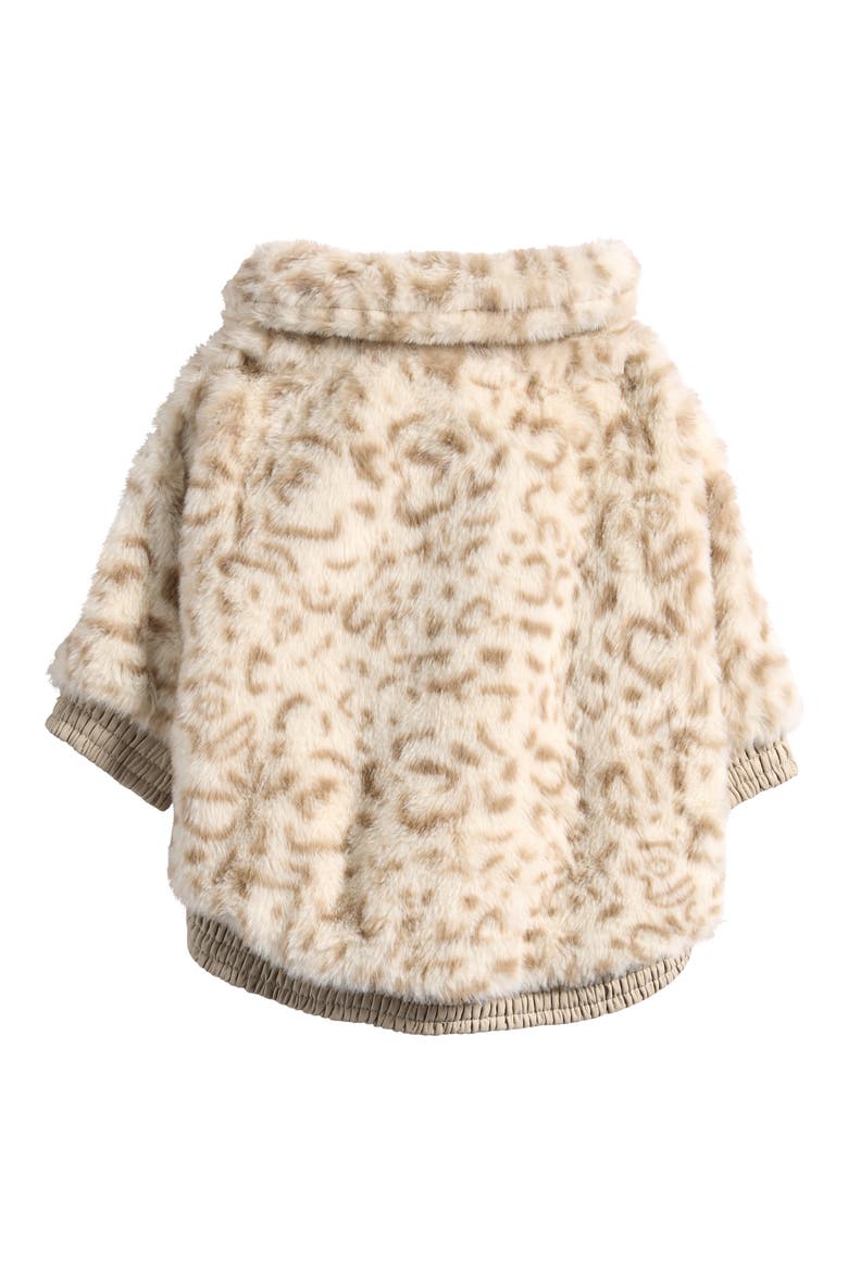 Broadway Animal Print Faux Fur Pet Jacket, Alternate, color, ANIMAL