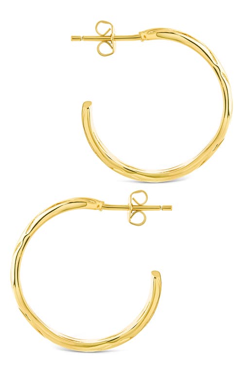 Sterling Forever Esmeralda Abstract Hoop Earrings In Gold