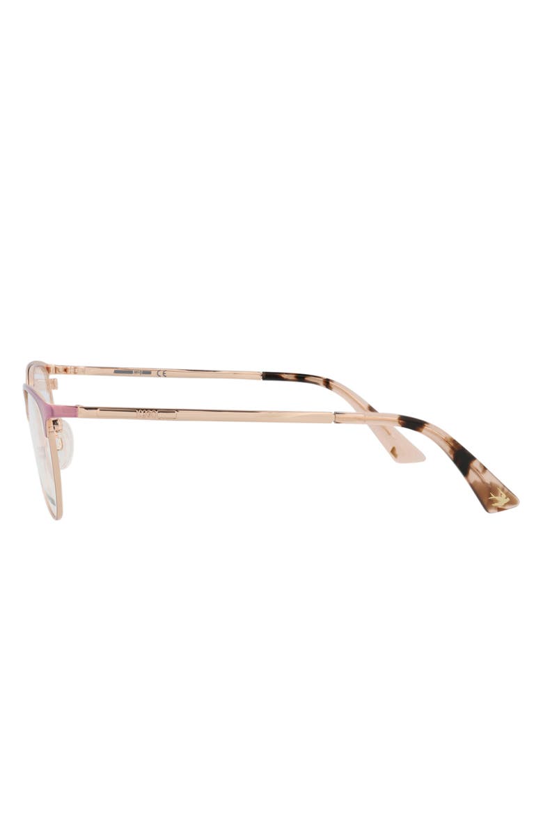 McQueen 50mm Cat Eye Optical Glasses, Alternate, color, Pink Gold Transparent