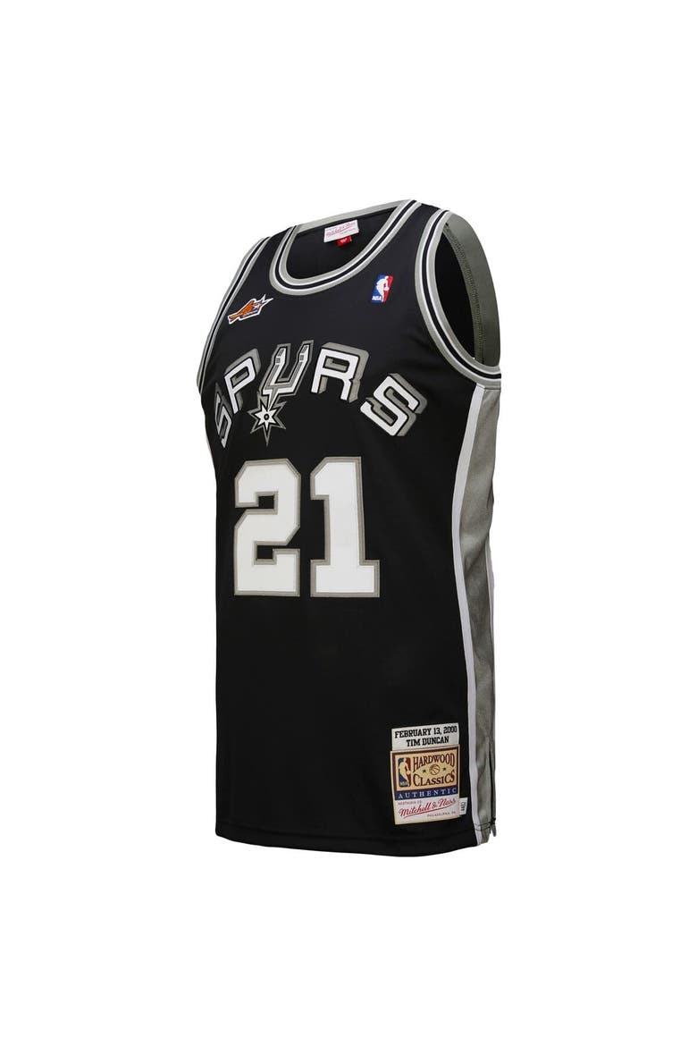 Men's Mitchell & Ness Tim Duncan Black San Antonio Spurs 2000 NBA All-Star Game Authentic Jersey, Alternate, color, Black