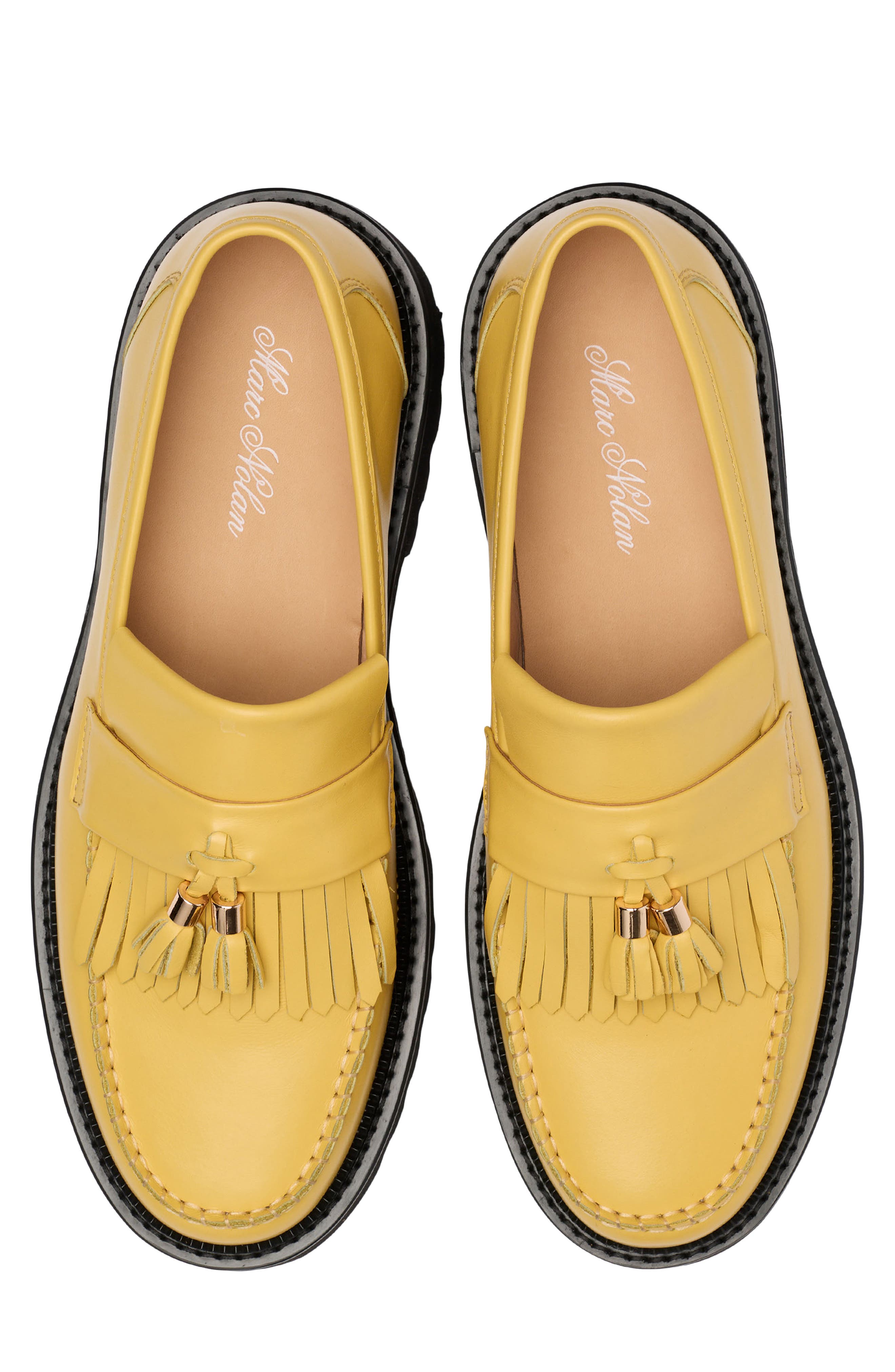 Journey Kiltie Fringe Loafer, Alternate, color, YELLOW