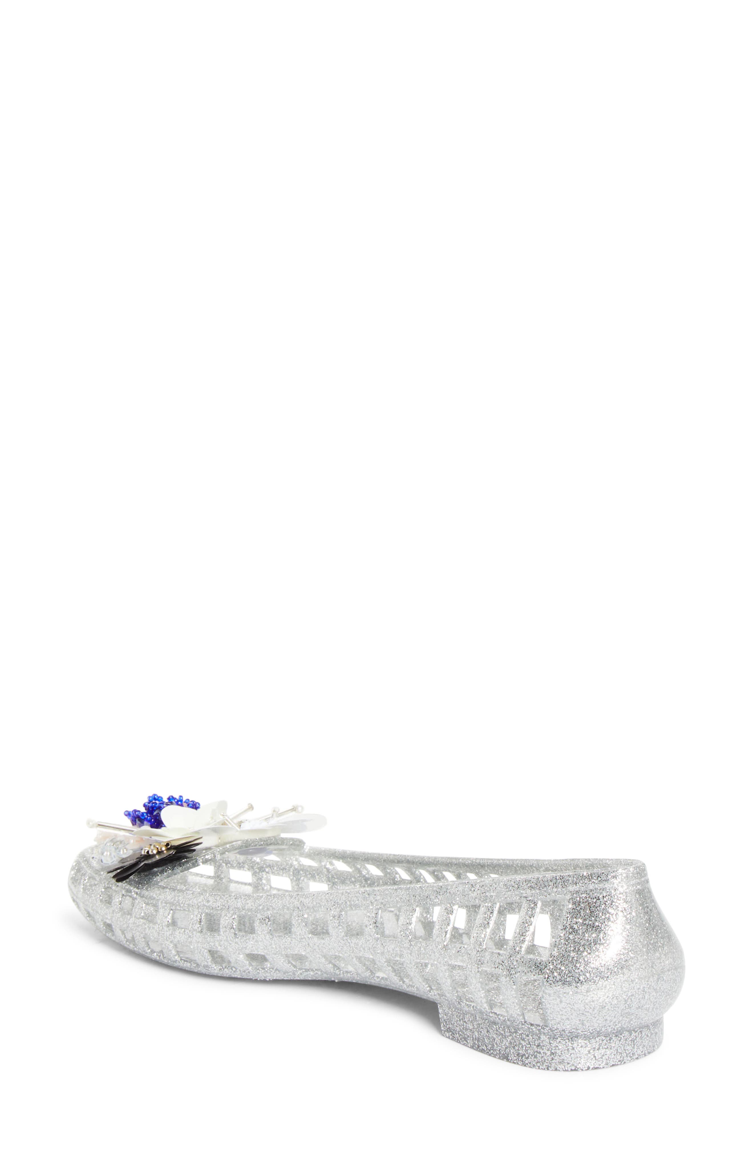 HEAVENLY JELLY Sprig Jelly Ballet Flat, Alternate, color, Silver
