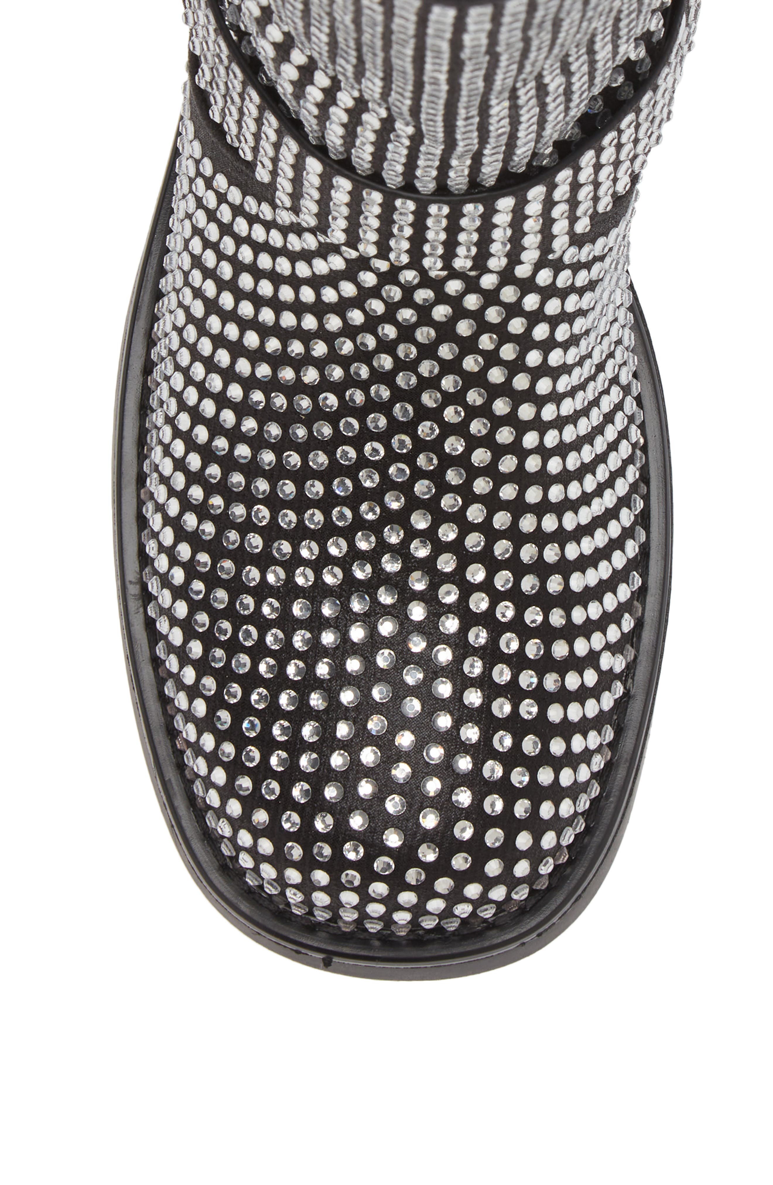 AZALEA WANG Charity Water Resistant Moto Boot, Alternate, color, Silver