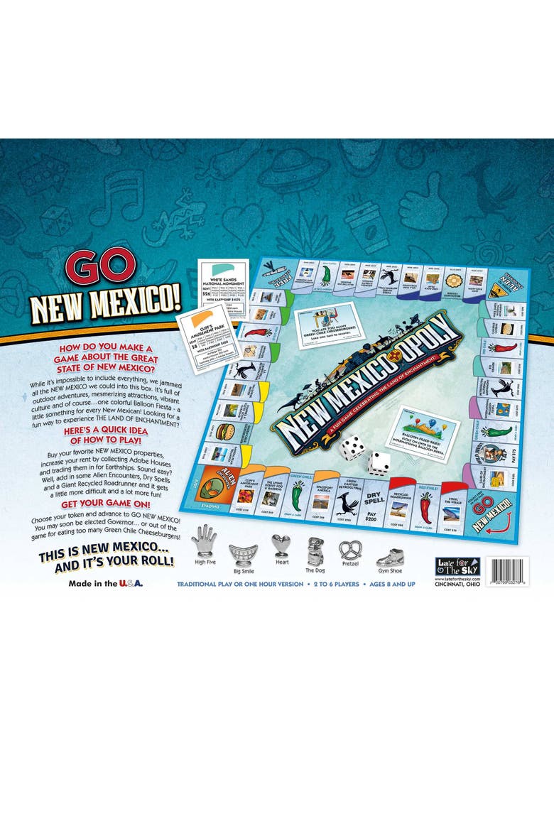 New Mexico Opoly Board Game, Alternate, color, Multicolored