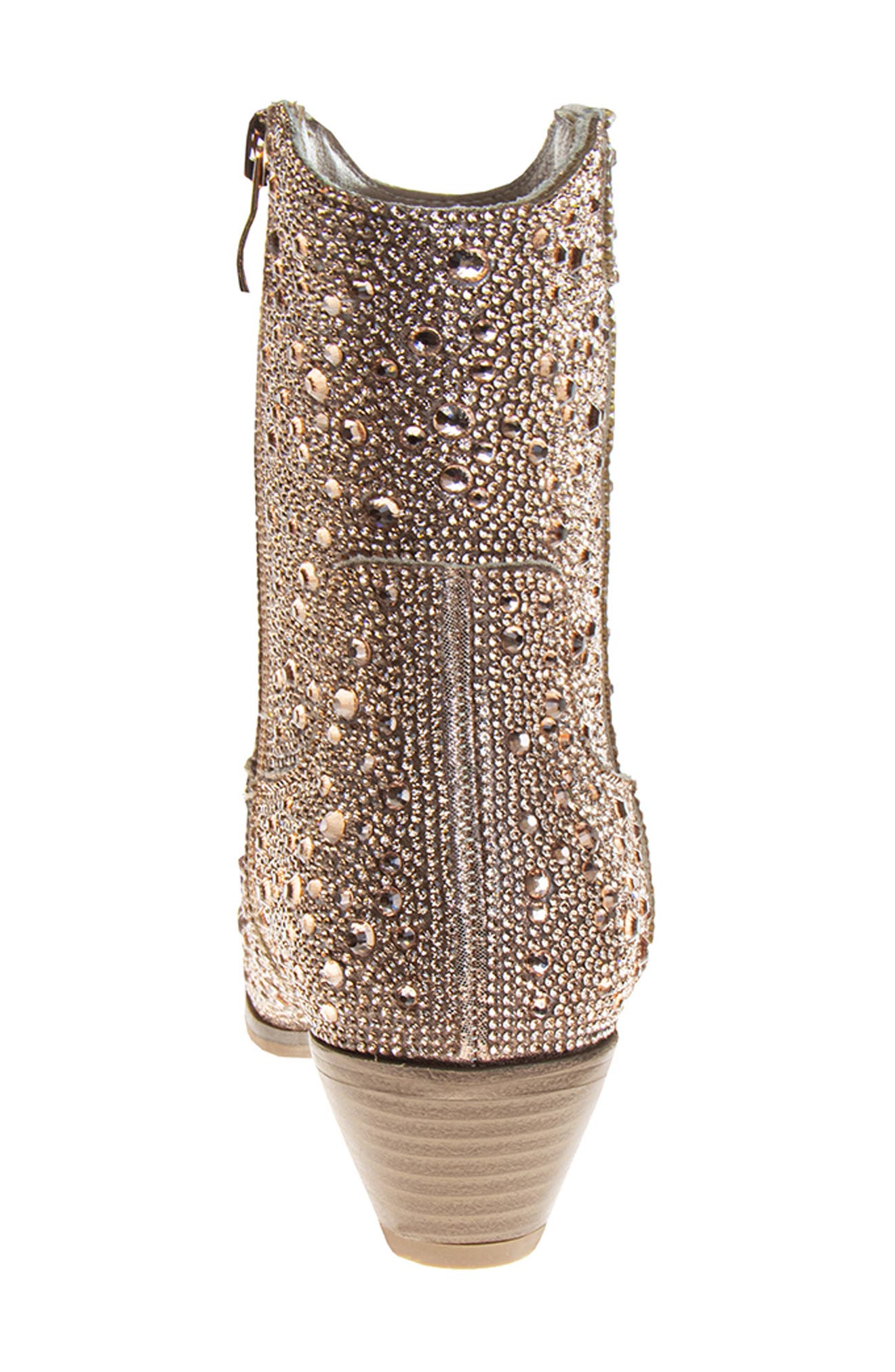 Kids' Rhinestone Western Boot, Alternate, color, ROSE GOLD