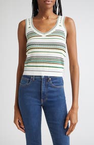 Veronica Beard Carlin Knit Crop Tank