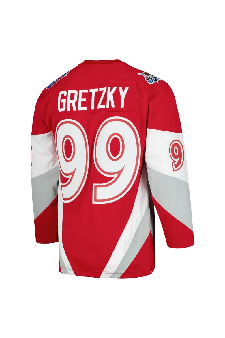 Men's Mitchell & Ness Wayne Gretzky Scarlet  1999 NHL All-Star Game Blue Line Player Jersey, Alternate, color, Scarlet